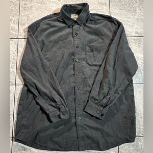 L.L. Bean Mens Grey Traditional Fit 100%Cotton LongSleeve Houndstooth Shirt XLT